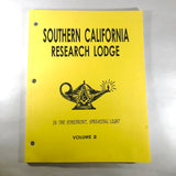 Southern California Research Lodge - Set Vol 1-4 (DAMAGED)