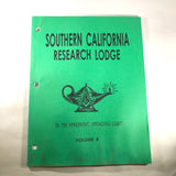 Southern California Research Lodge - Set Vol 1-4 (DAMAGED)