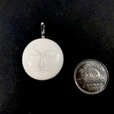 Carved Bone Moonface Pendant
