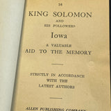 King Solomon and His Followers - Freemasons Secret Cipher Book 1946