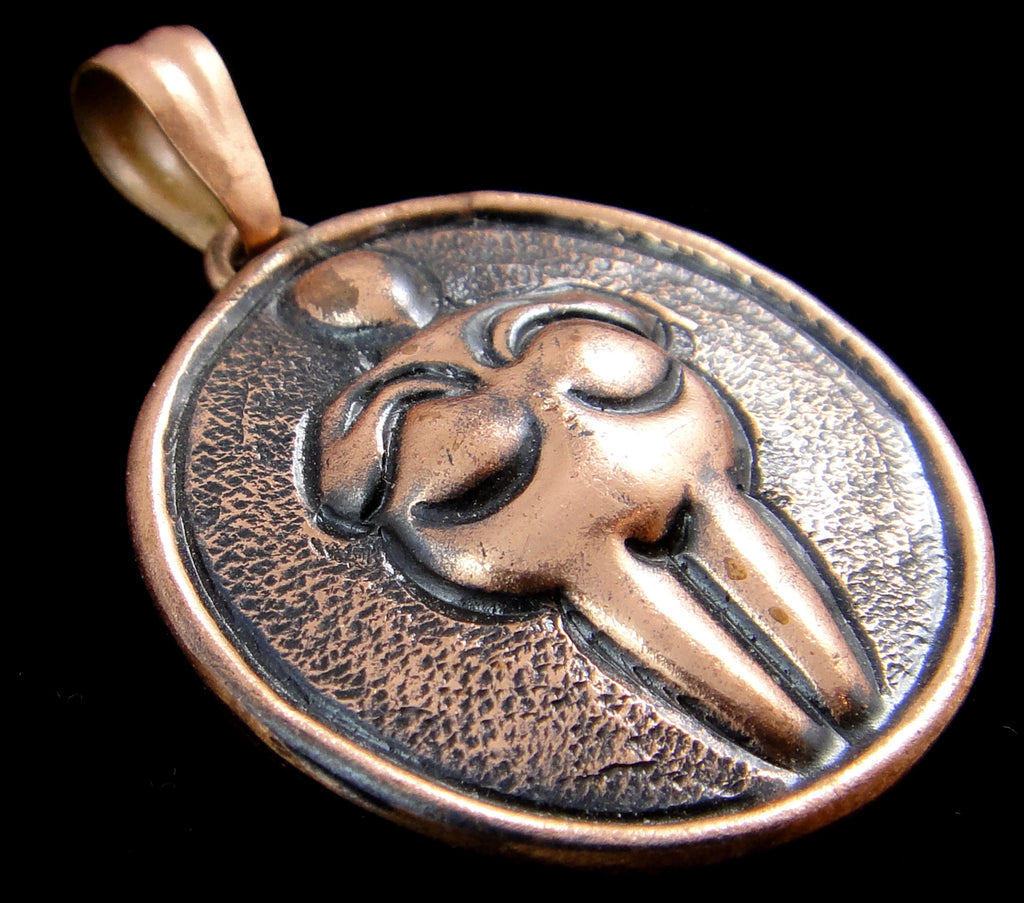 Copper Goddess Amulet Pendant