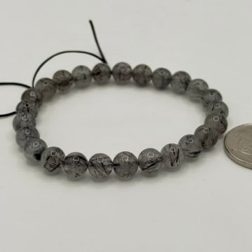 Black Rutilated Quartz Bracelet