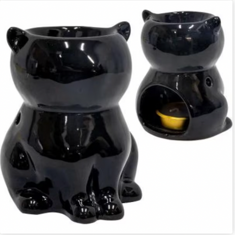 Black Ceramic Cat Diffuser