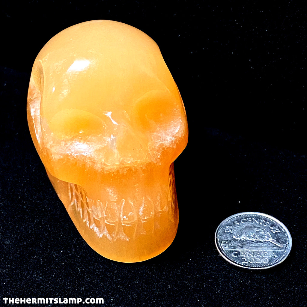 Orange Calcite Skull