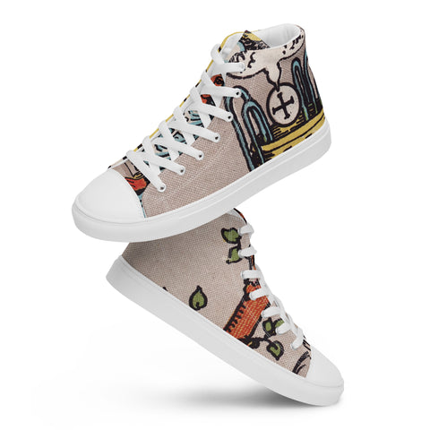 4 Aces Rider Waite Smith Men’s high top canvas shoes