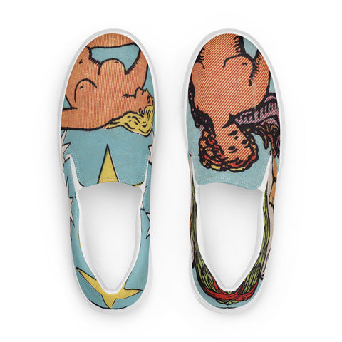 The Star and The World tarot Shoes Men’s slip-on canvas shoes