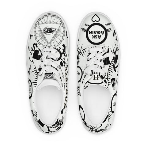 Casting Cloth/ Ouija Women’s lace-up canvas shoes
