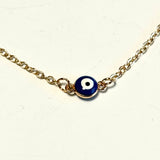 Mini Evil Eye Pendant on Gold Coloured Chain