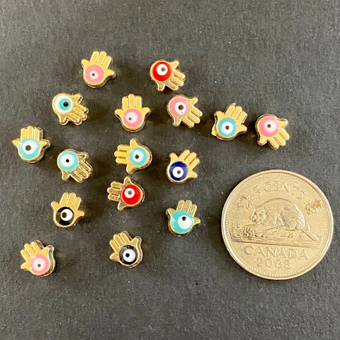 Mini Fatima Hand Evil Eye Beads