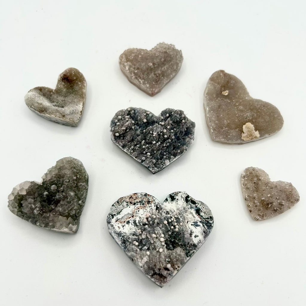 Assorted Geode Quartz Hearts