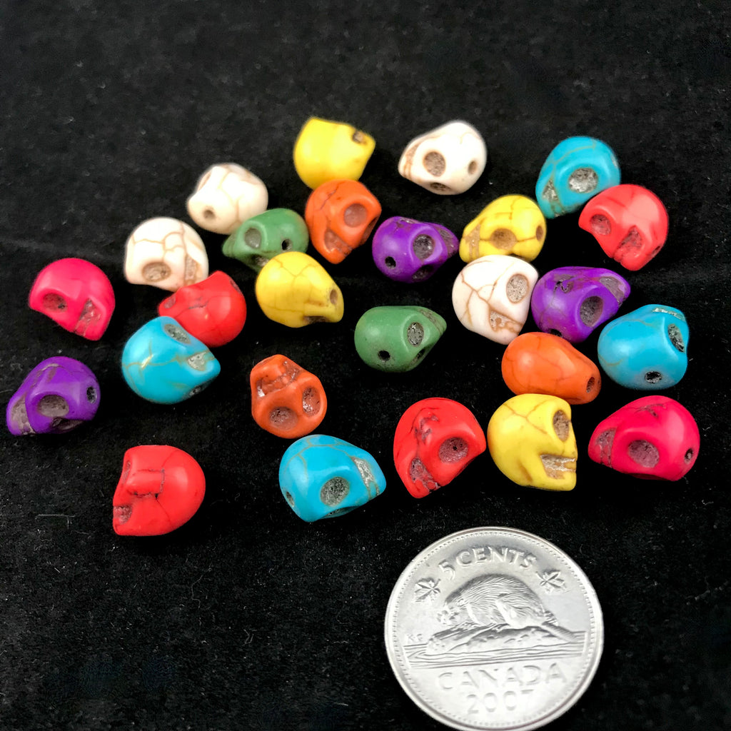 Colourful Skull Charm Beads