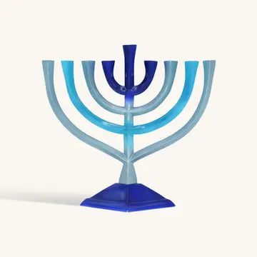 Blue Gradient Menorah