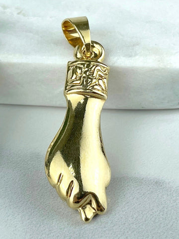 18k Gold Figa Hand Pendant