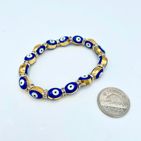 Evil Eye Gold Metallic Bracelet