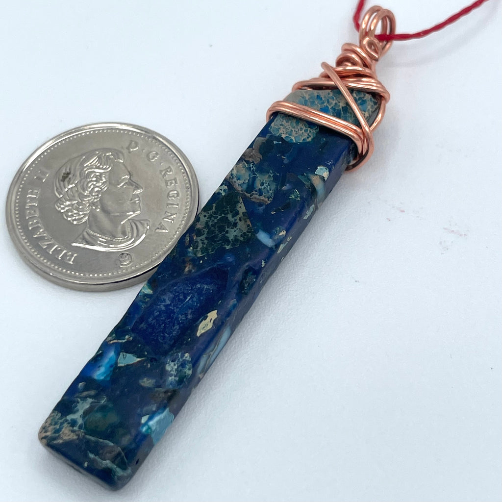 Blue Jasper Pendant Handmade