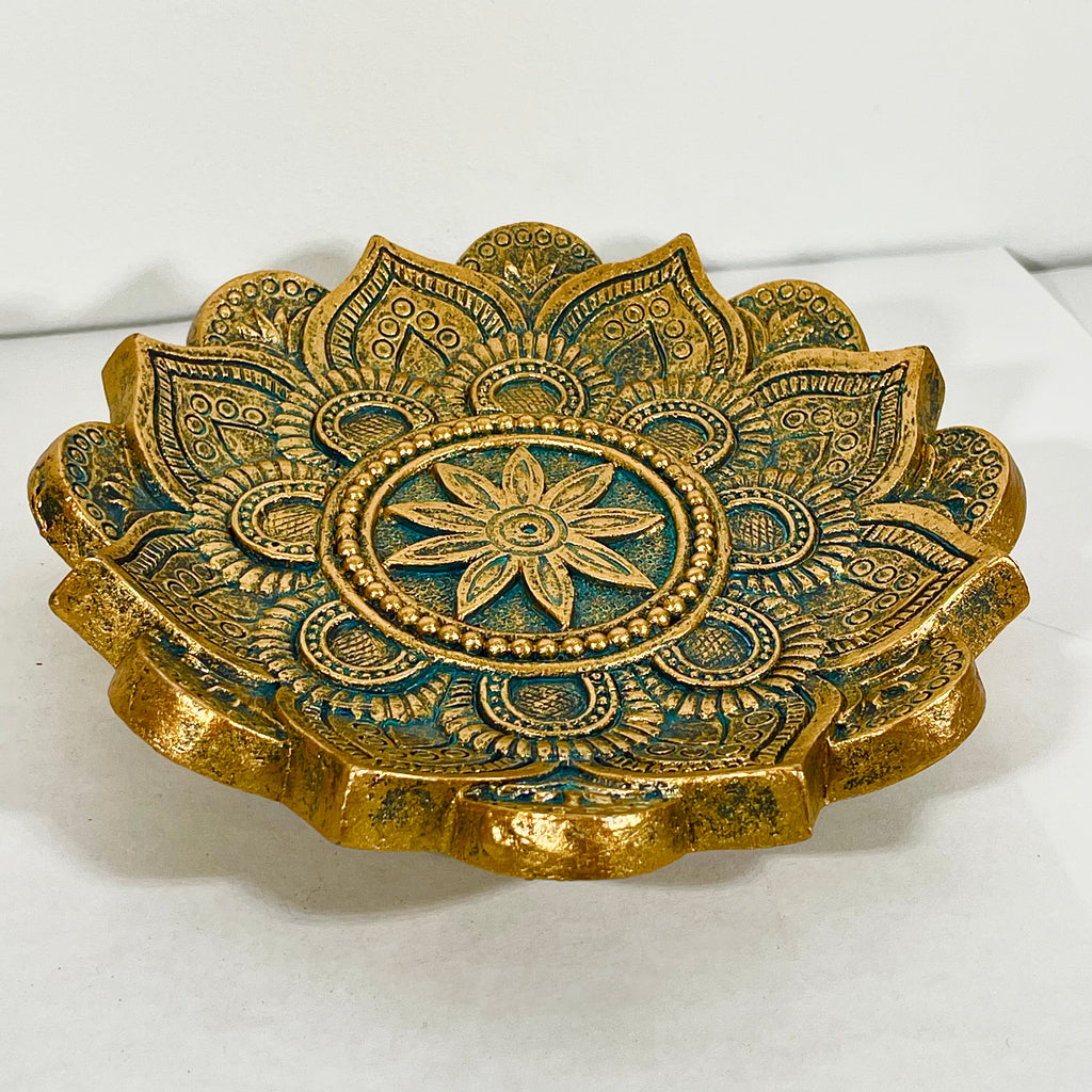 Bronze Lotus Incense Holder