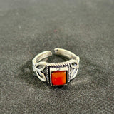 Tanvi Silver-Plated Stone Rings (Multiple Options)