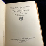 The Story of Atlantis and the Lost Lemuria : With Six Maps - W. Scott-Elliot (No Book Sleeve)