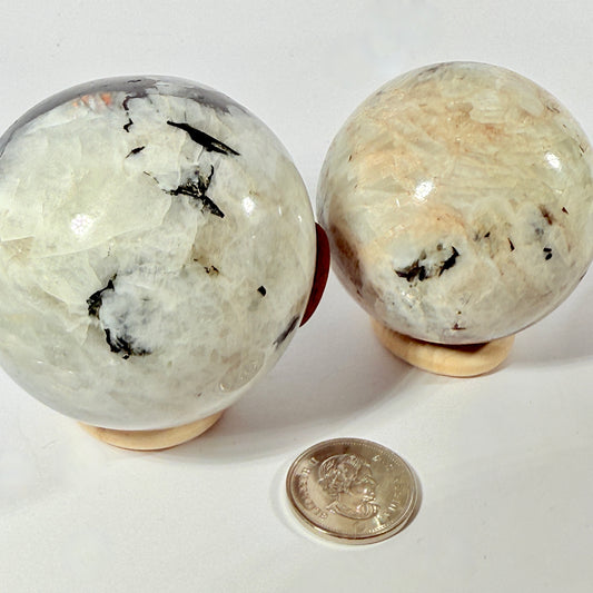 Rainbow Moonstone Spheres (Multiple Options)