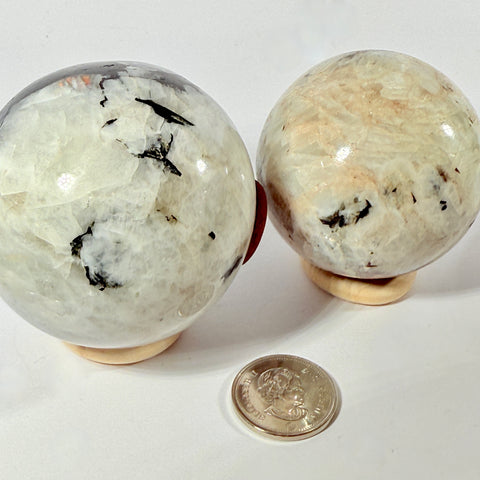 Rainbow Moonstone Spheres (Multiple Options)