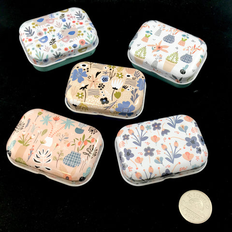 Various Mini Patterned Tin Boxes