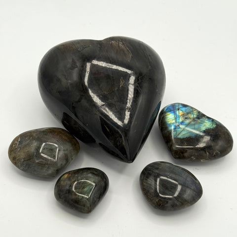 Labradorite Hearts (Multiple Options)