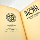 The Book of Thoth: Egyptian Tarot - The Master Therion (Aleister Crowley) *First Paperback Edition, 1972