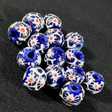 Blue Floral Beads