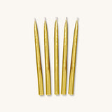 Chanukah Candles - Metallic Gold - 45 Pack