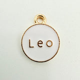 White Zodiac Charms with Symbols (Multiple Options)