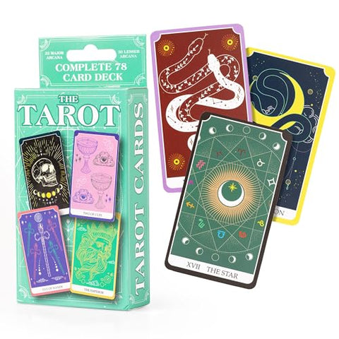 Kalan Tarot Cards Set - Complete Set of Tarot Cards for Beginners and Experts Alike - Traditional - 2.75" W x 4.75" L