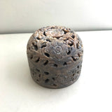 Medium Grid Soap Stone Incense Burner with Lid