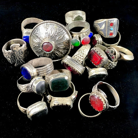 Various Vintage Afghan Rings