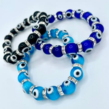 Evil Eye Glass Bracelet