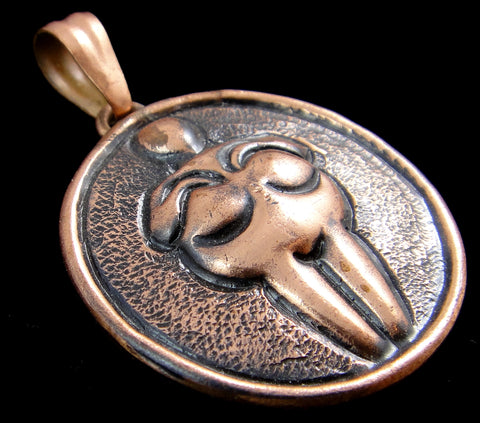 Copper Goddess Amulet Pendant