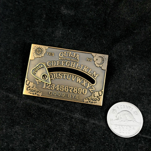 Ouija Board Pin (With Movable Planchette)