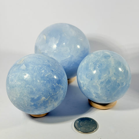 Blue Calcite Spheres (Multiple Options)