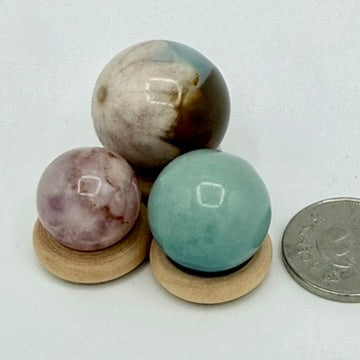 Flower Agate Sphere Gemstone