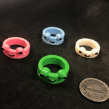 Various Coloured Frog Rings