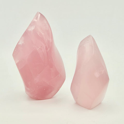 Rose Quartz Freeform Flame Twists (Multiple Options)