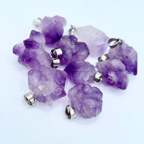 Raw Amethyst Pendants
