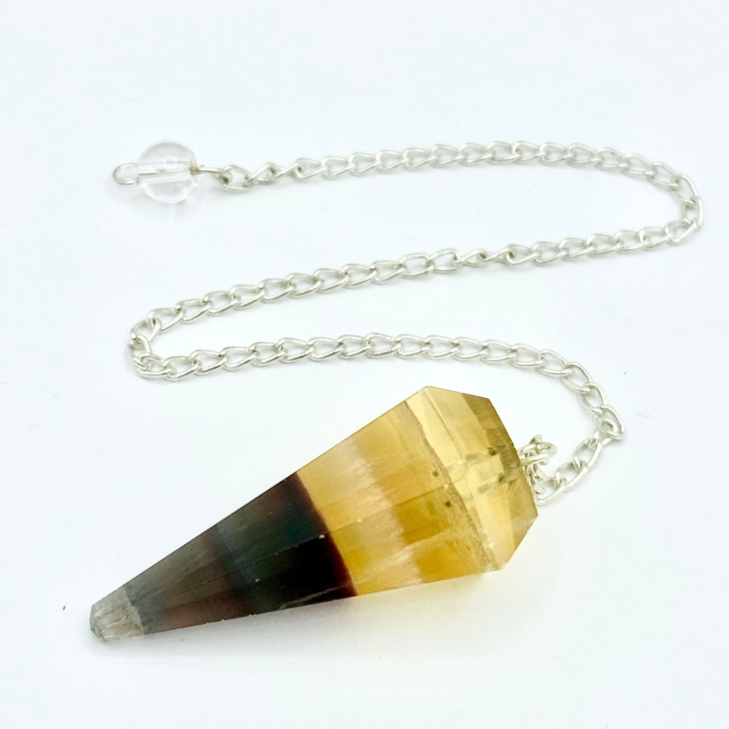 Yellow Banded Fluorite Pendulum