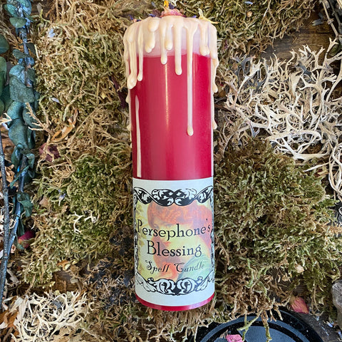 Persephone Blessing Pillar Candle by Madame Phoenix