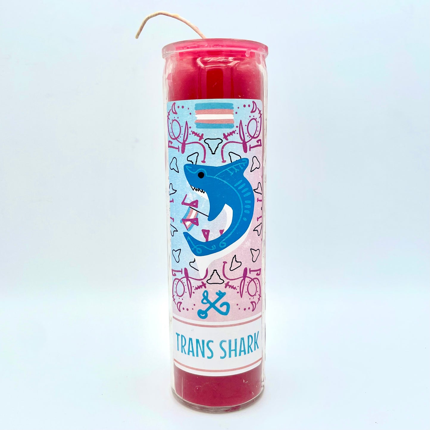 7 Day Candle - Trans Shark