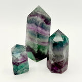 Banded Purple and Green Fluorite Tower (Multiple Options)