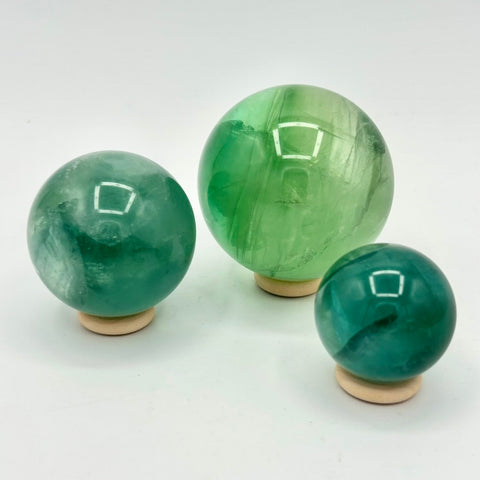 Green Fluorite Sphere (Multiple Options)
