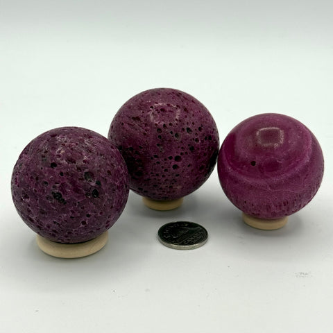 Fluorescent Honeycomb Ruby Sphere