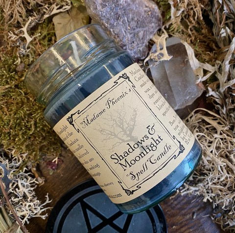 Shadows and Moonlight 12 oz Candle by Madame Phoenix