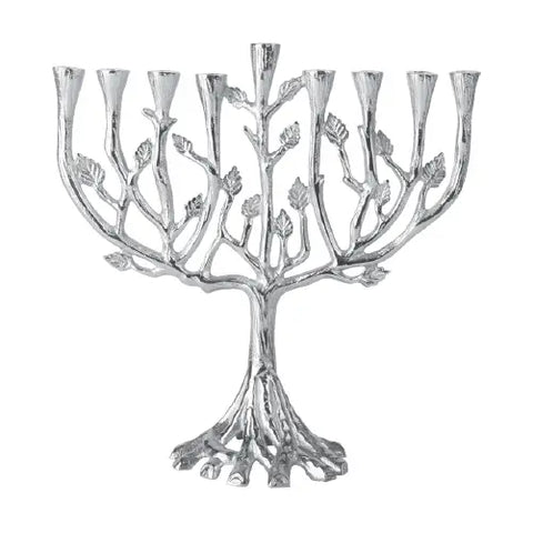 Silvertone Tree of Life Menorah