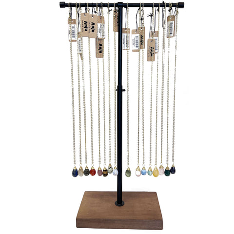 Teardrop Pendulum Stone Necklace